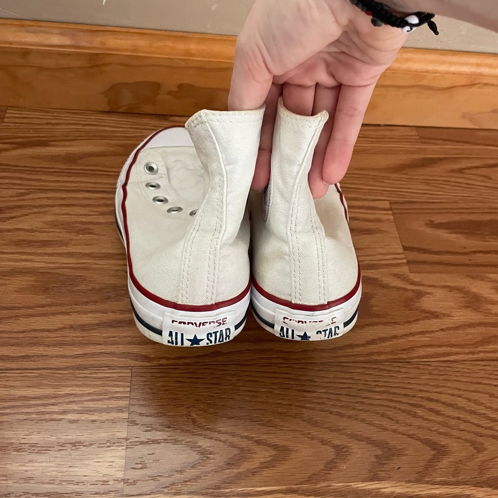 White High-Top Converse - Picture 8 of 9